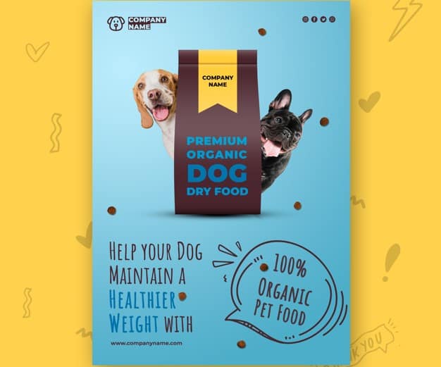 Pet food in packaging (illustration)