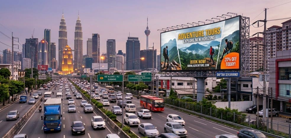 Oudoor Led Screen in malaysia busy highway